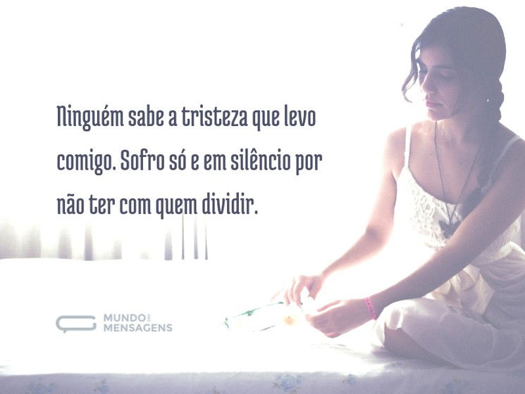 Ninguém para dividir a tristeza
