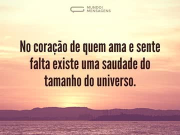 No coração e na saudade