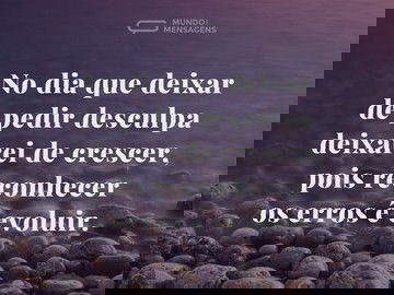 Desculpa e evolução