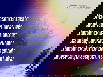 Saudades de ter você comigo