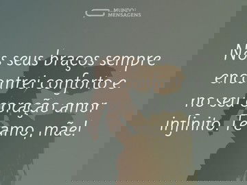 Nos seus braços, mãe