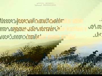 Os laços que temos, irmão