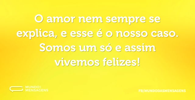 O amor não se explica