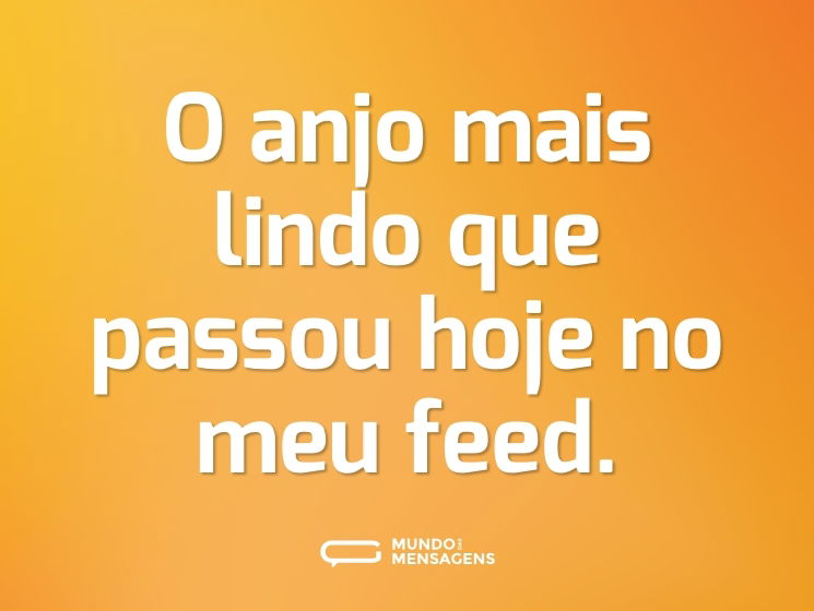 O anjo mais lindo que passou hoje no meu feed.