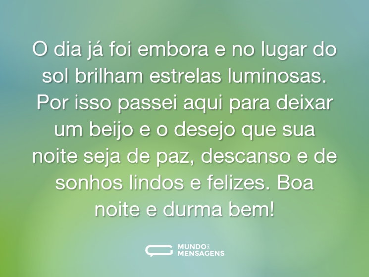 Boa noite e durma bem