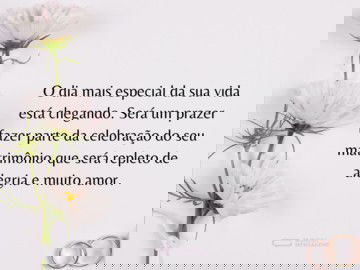 Um dia memorável na vida da minha noiva preferida