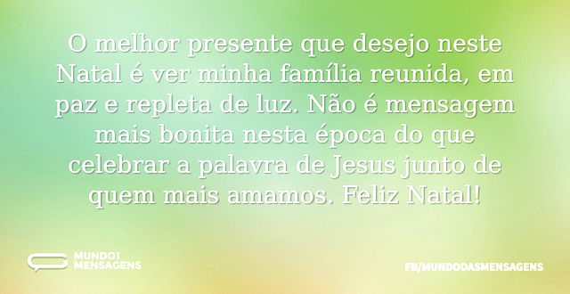 A família reunida no Natal