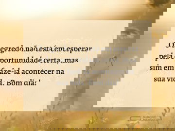 Lute pela sua oportunidade