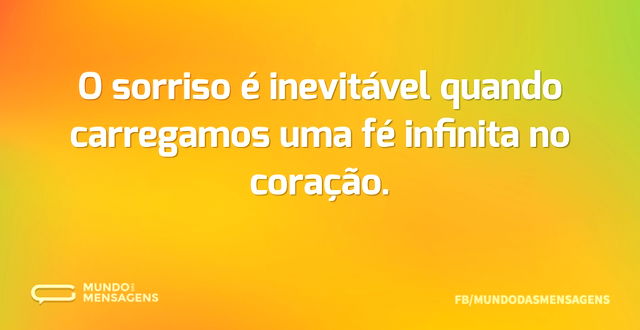 O sorriso é inevitável quando carregamos...