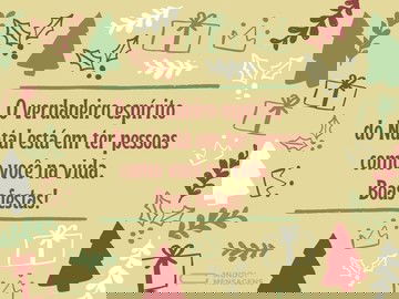 Um bom Natal com você na minha vida