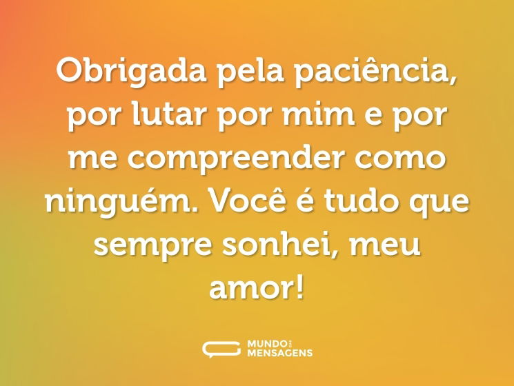 Obrigada pela paciência, por lutar por mim e por me compreender como ninguém. Você é tudo que sempre sonhei, meu amor!