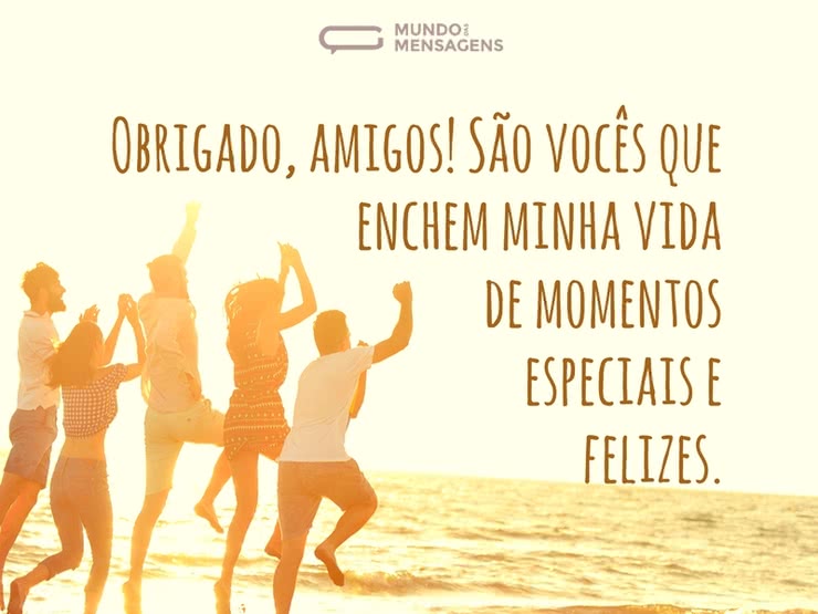 Obrigado, amigos - Mundo das Mensagens