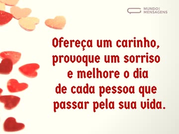 Um carinho ou um sorriso
