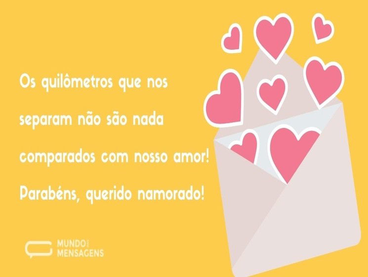 Parabéns para namorado distante 