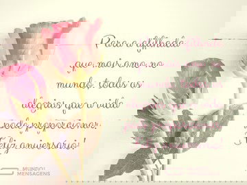 Muitas felicidades para minha afilhada linda