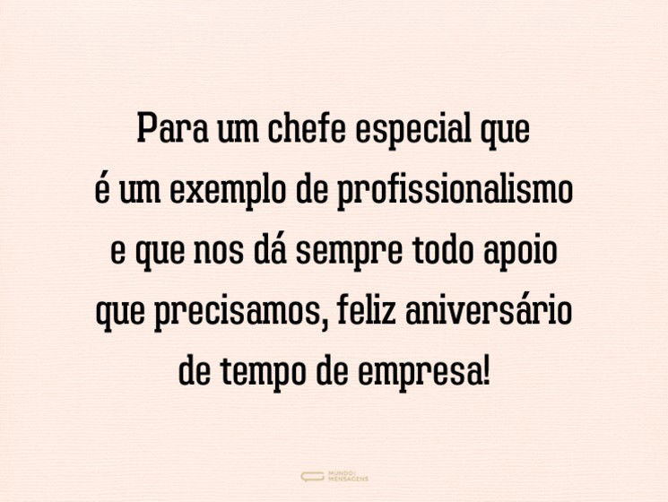 O melhor chefe do mundo está de parabéns