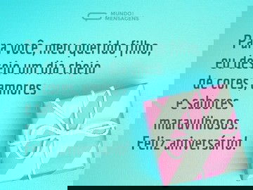 Um aniversário cheio de cores, filho