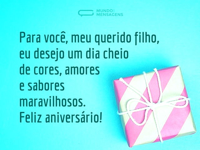 Um aniversário cheio de cores, filho