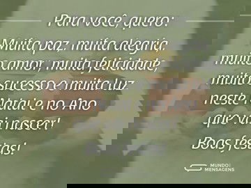 O que eu quero para você este Natal