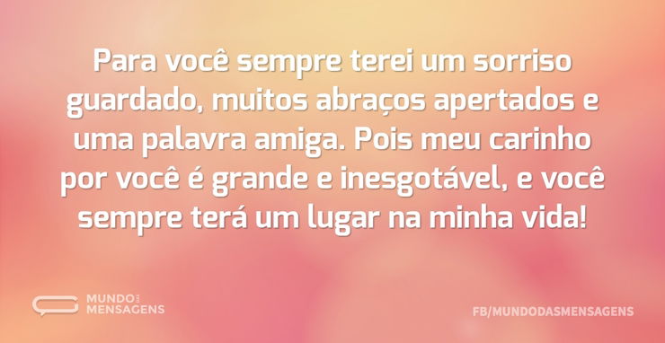 O tamanho do meu carinho por você - Mundo das Mensagens