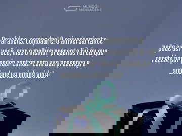 Aniversário do meu compadre, mas o melhor presente é meu