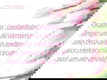 Parabéns, cunhadinha, tenha um dia incrível