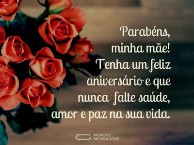 Parabéns, minha mãe