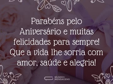 Parabéns pelo aniversário