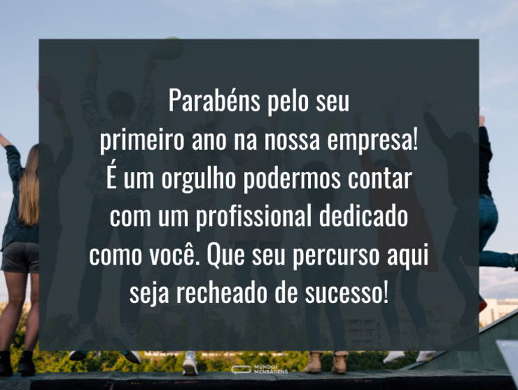 Mensagens de Aniversário de Tempo de Empresa - Mundo das Mensagens