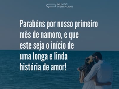 1 mês de uma linda história de amor