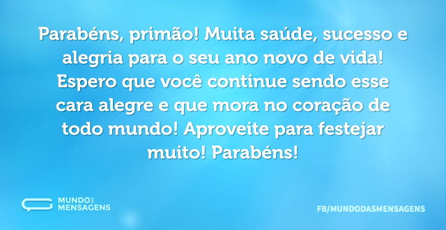 Parabéns, primão