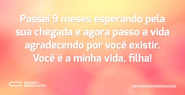 Passei 9 meses esperando pela sua chegad...