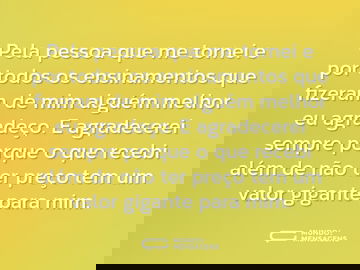 O Valor de um Agradecimento