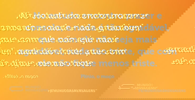 No estudo encontro prazer e consolo, e n...