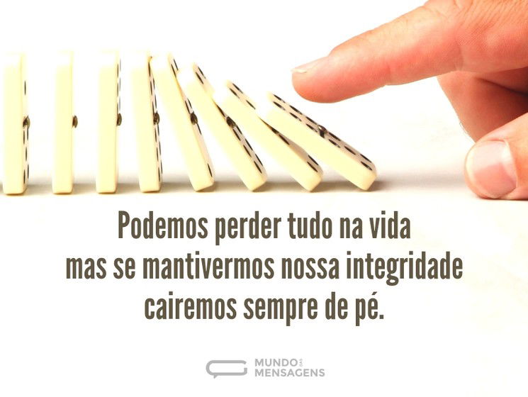 A integridade de cada um na perda e no fracasso