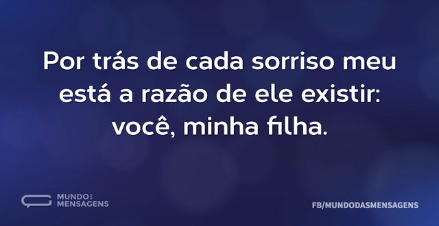 Por trás de cada sorriso meu está a razã...