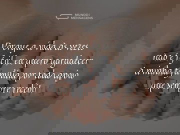 Agradeço à minha família pelo apoio