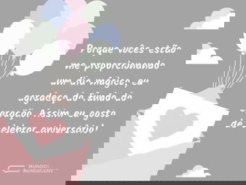 Eterna gratidão pelo aniversário maravilhoso