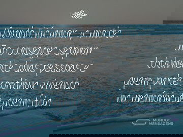 Quando há amor, a morte não separa