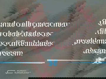 Quando olho meu filho bebê