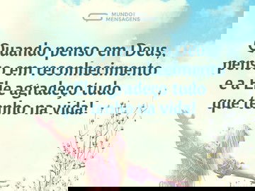 Pensar em Deus e agradecer