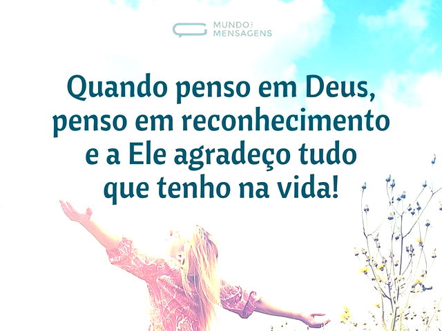 Pensar em Deus e agradecer