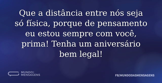 Saudades em um aniversário bem legal