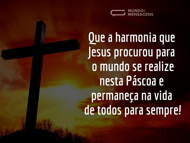 A harmonia de Jesus e a Páscoa