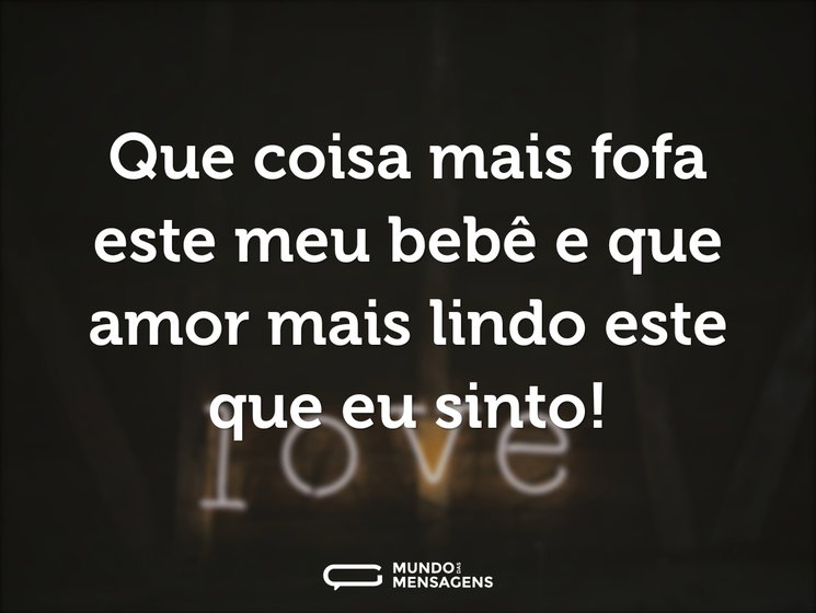 Esta é a coisa mais fofa e em mim despertou o amor mais lindo! ❤️👶