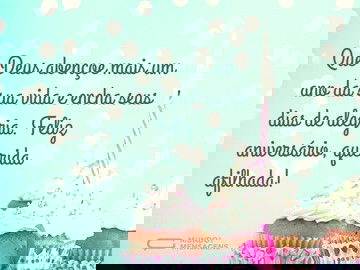 Que Deus traga alegria no seu aniversário