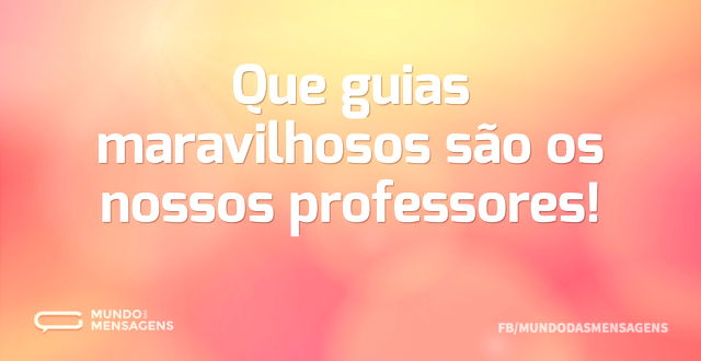 Que guias maravilhosos são os nossos pro...