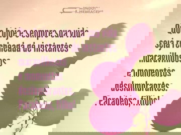 Parabéns por um ano deslumbrante, filho