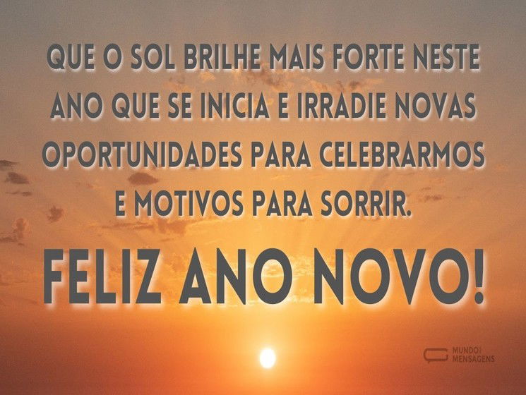 O brilho de um novo ano