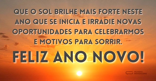 O brilho de um novo ano